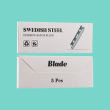 Load image into Gallery viewer, 5 pack of dermaplaner blades showing the front and back of the packet - Shoreline Shaving