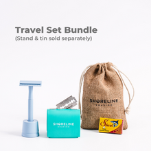 Load image into Gallery viewer, Travel Set - Pale Blue Safety Razor
