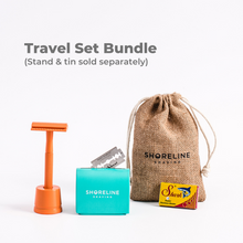 Load image into Gallery viewer, Travel Set - Vivid Orange Reusable Safety Razor