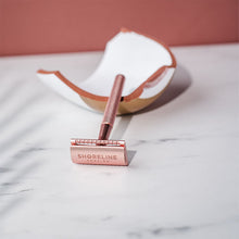 Load image into Gallery viewer, Rose gold safety razor - Shoreline Shaving
