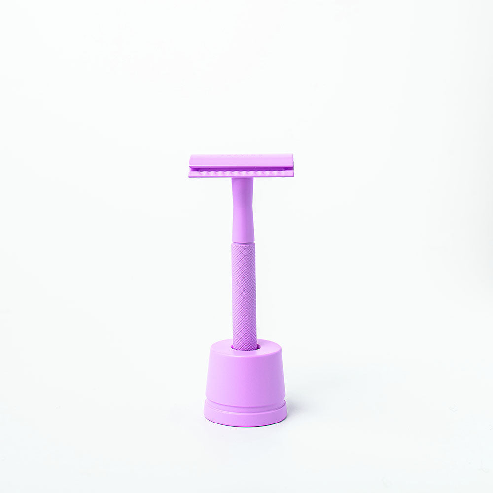 Light purple safety razor stand - Shoreline Shaving