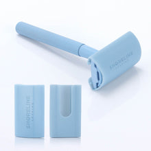 Load image into Gallery viewer, Razor protector with matching pale blue razor - Shoreline Shaving
