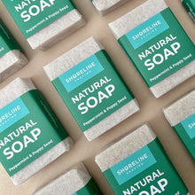 Load image into Gallery viewer, Peppermint and poppy seed natural soap bar - Shoreline Shaving
