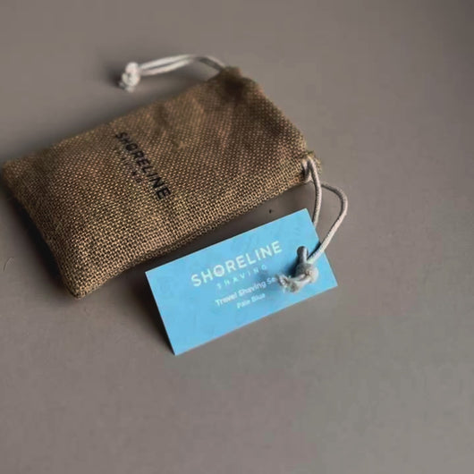 Shoreline Shaving Travel Set - Pale Blue Safety Razor