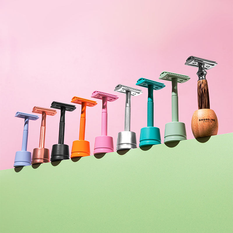 Safety Razor Stands - Metal & Bamboo