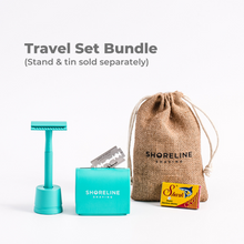 Load image into Gallery viewer, Travel Set - Teal Reusable Safety Razor
